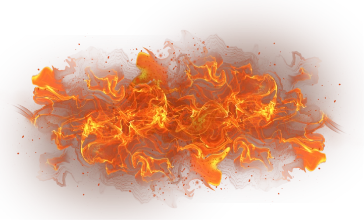 Single fireball on a clear background.